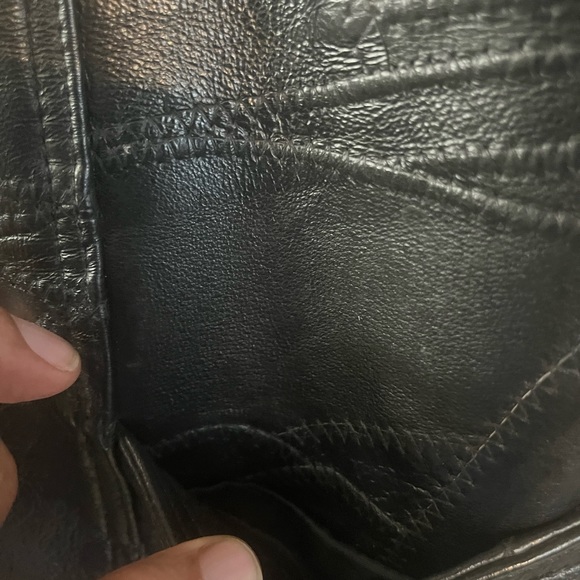 Intro Leather Vest XL with Flag Sewn on Back Lined Pocket and Vest Polyester - Picture 7 of 7